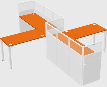 L-shape cubicles