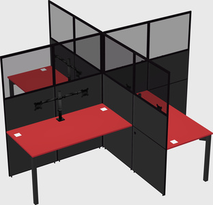 Quad office cubicles