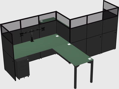 L-shape cubicles