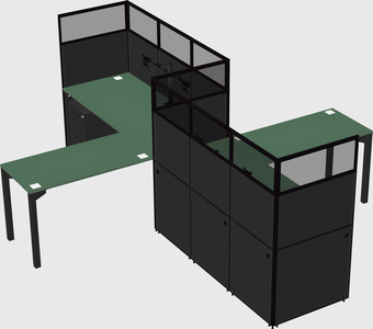 L-shape cubicles