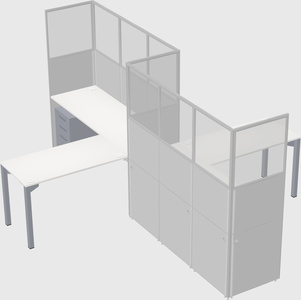 L-shape cubicles