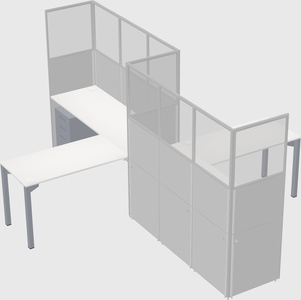 L-shape cubicles