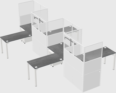L-shape cubicles