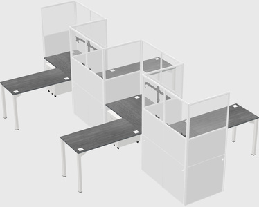 L-shape cubicles