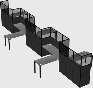 L-shape cubicles