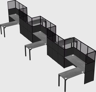 L-shape cubicles