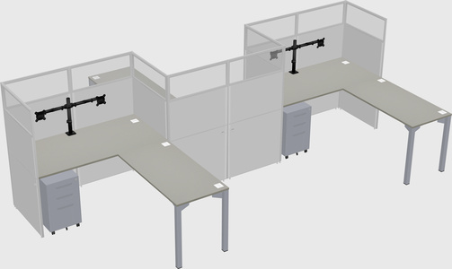 L-shape cubicles