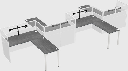 L-shape cubicles
