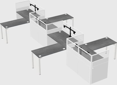 L-shape cubicles
