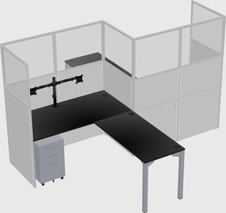 L-shape cubicles