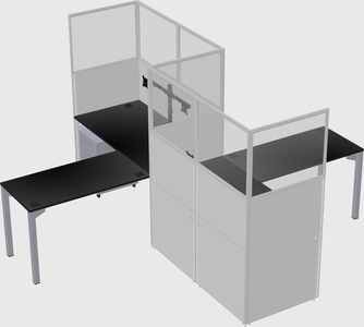 L-shape cubicles