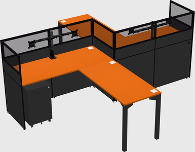 L-shape cubicles