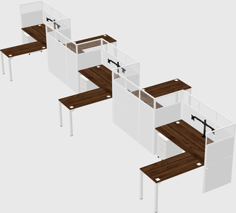 L-shape cubicles