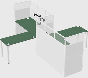 L-shape cubicles