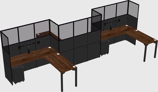 L-shape cubicles