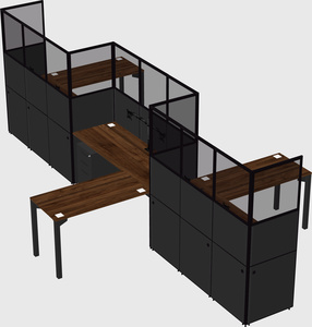 L-shape cubicles