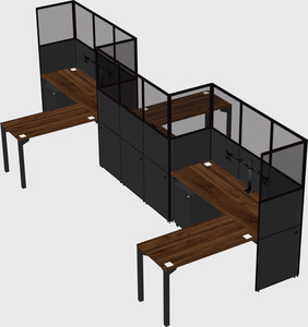 L-shape cubicles