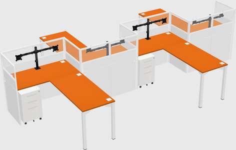 L-shape cubicles