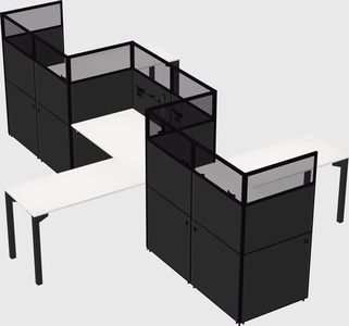 L-shape cubicles