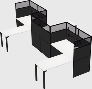 L-shape cubicles