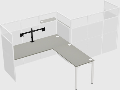 L-shape cubicles