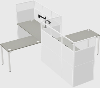 L-shape cubicles