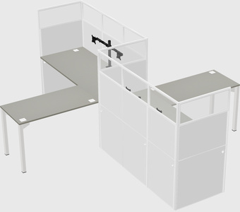 L-shape cubicles