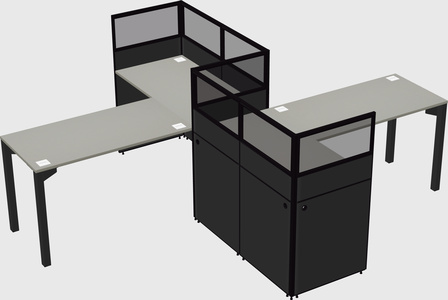 L-shape cubicles