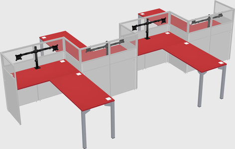 L-shape cubicles