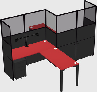 L-shape cubicles