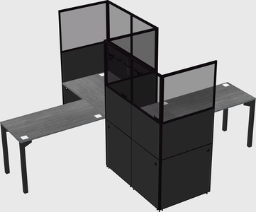 L-shape cubicles