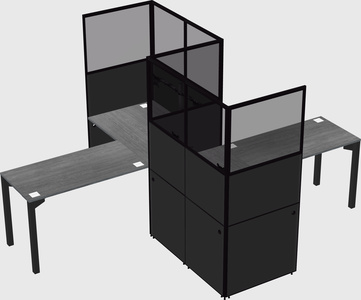 L-shape cubicles