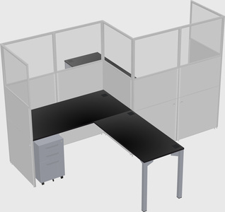 L-shape cubicles