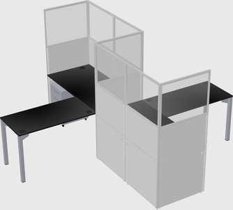 L-shape cubicles