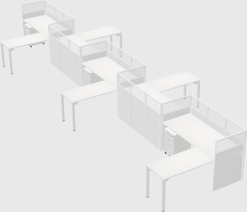 L-shape cubicles