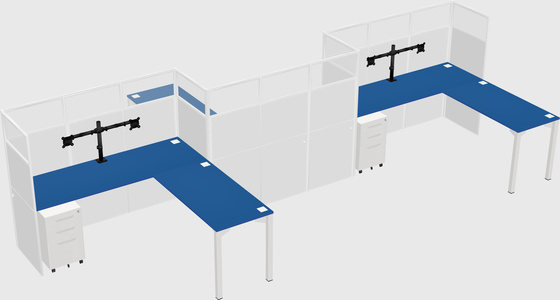 L-shape cubicles