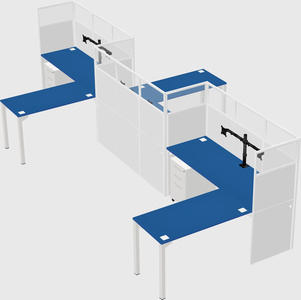 L-shape cubicles
