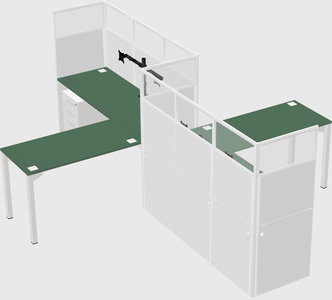 L-shape cubicles