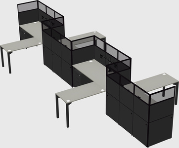 L-shape cubicles