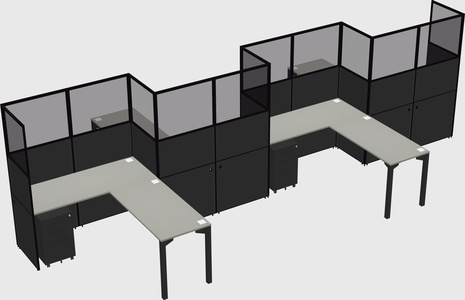 L-shape cubicles