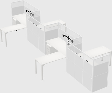 L-shape cubicles