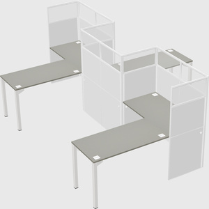 L-shape cubicles