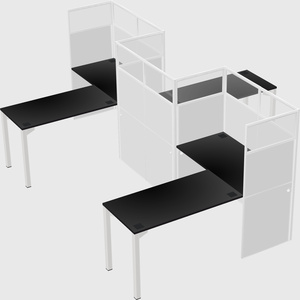 L-shape cubicles