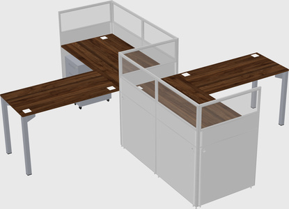 L-shape cubicles