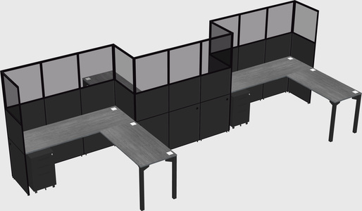L-shape cubicles