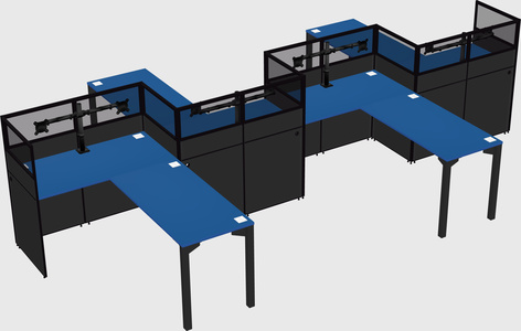 L-shape cubicles