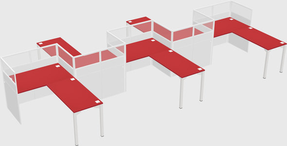 L-shape cubicles