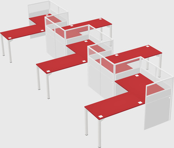 L-shape cubicles