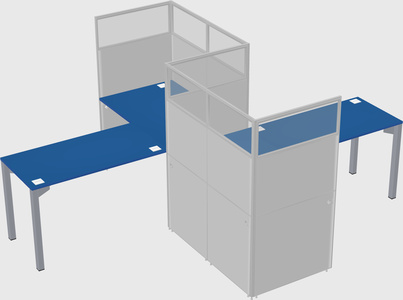 L-shape cubicles