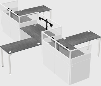 L-shape cubicles